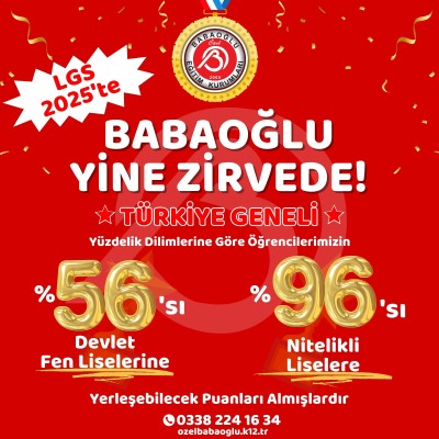 2025’te Babaoğlu Yine Zirvede! 2025’te Babaoğlu Yine Zirvede!