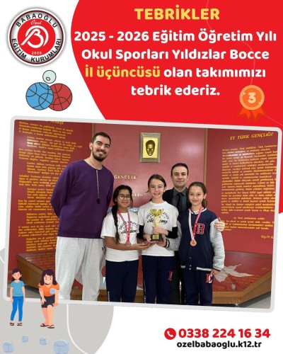 Yıldızlar Bocce Takımımız İl Üçüncüsü!