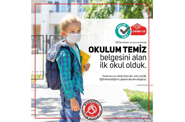 OKULUM TEMİZ BELGESİNİ ALAN İLK OKUL OLDUK