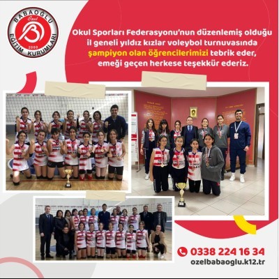 YILDIZ KIZLAR VOLEYBOL TURNUVASINDA ŞAMPİYONUZ