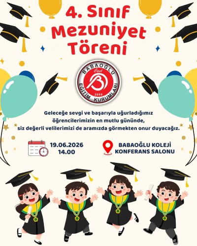 4. Sınıf Mezuniyet Törenimiz!