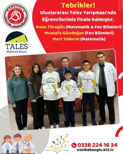 Tebrikler!  Uluslararası Tales Yarışması’nda öğrencilerimiz finale kalmıştır.