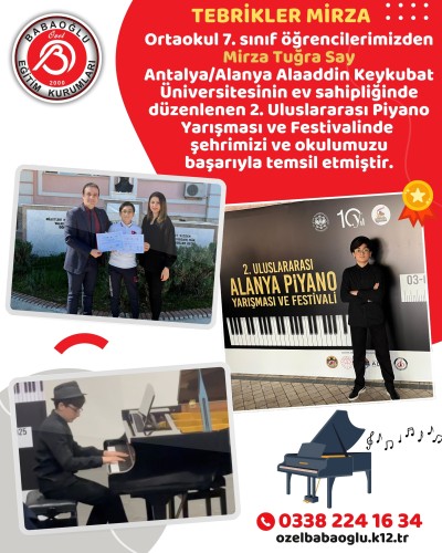 Öğrencimiz Alanya’da Okulumuzu Temsil Etti Öğrencimiz Alanya’da Okulumuzu Temsil Etti