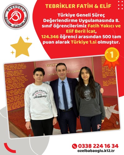 Başarılarla gurur duyuyoruz! 