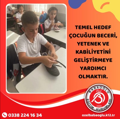 TEMEL HEDEF ÇOCUĞUN BECERİ, YETENEK VE KABİLİYETLERİNİ GELİŞTİRMEYE YARDIMCI OLMAKTIR.