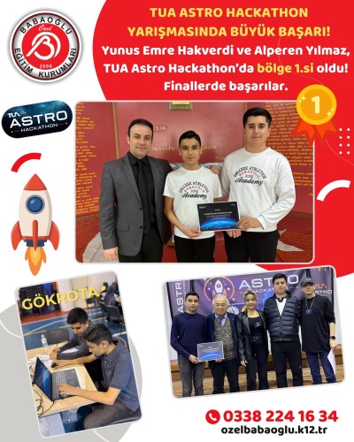 TUA ASTRO HACKATHON YARIŞMASINDA BÜYÜK BAŞARI!
