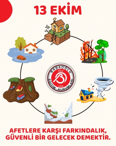 13 Ekim Afet Riskini Azaltma Günü! 13 Ekim Afet Riskini Azaltma Günü!