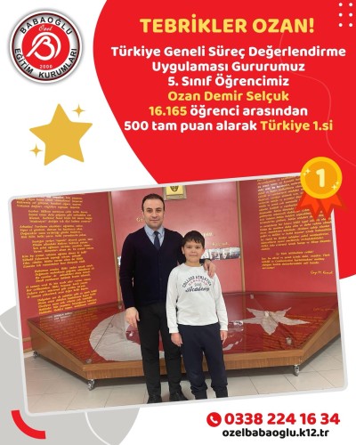 Tebrikler Ozan Demir Selçuk!