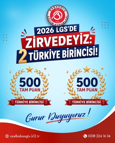 LGS 2026 Sonuçlarında Türkiye Zirvesindeyiz: 2 Öğrencimiz 500 Tam Puan Aldı!