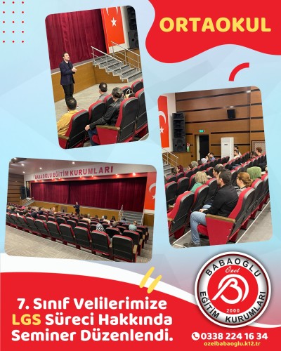 7.Sınıf Velilirimizle LGS Süreci İle İlgili Toplantı Yapıldı! 7.Sınıf Velilirimizle LGS Süreci İle İlgili Toplantı Yapıldı!