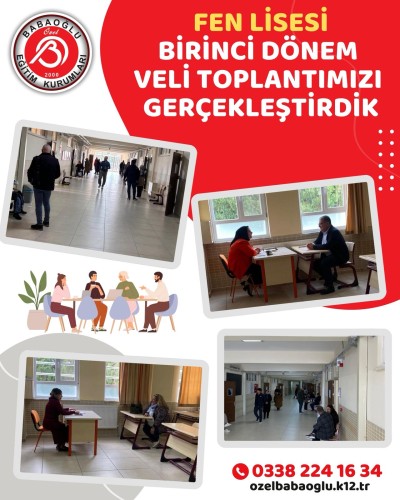 Fen Lisesi Birinci Dönem Veli Toplantımızı Gerçekleştirdik!