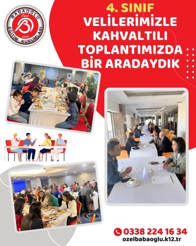 4.Sınıf Velilerimiz İle Kahvaltıda Buluştuk! 4.Sınıf Velilerimiz İle Kahvaltıda Buluştuk!