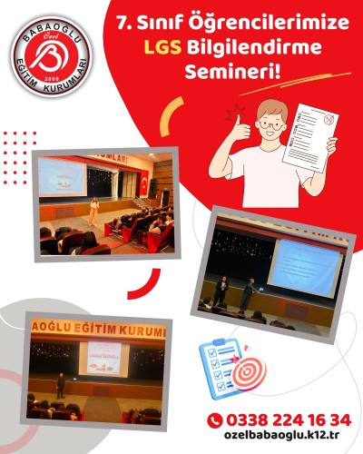 7. Sınıf Öğrencilerimize LGS Bilgilendirme Semineri!