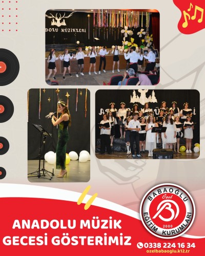 Anadolu Müzik Gecesi Gösterimiz!