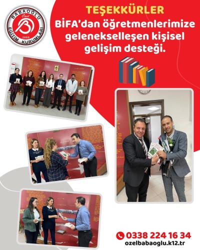 Bu nazik ve anlamlı destek için BİFA ailesine gönülden teşekkür ederiz.