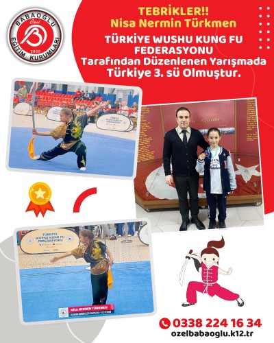 TEBRİKLER NİSA NERMİN TÜRKMEN