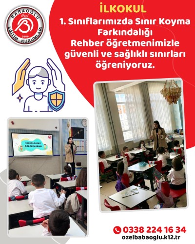 1. Sınıflarımızda Sınır Koyma Farkındalığı!