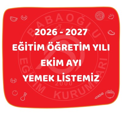 2026-2027 EĞİTİM ÖĞRETİM YILI EKİM AYI YEMEK LİSTEMİZ