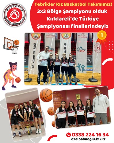 Tebrikler Kız Basketbol Takımımız! 3x3 Bölge Şampiyonu olduk! 