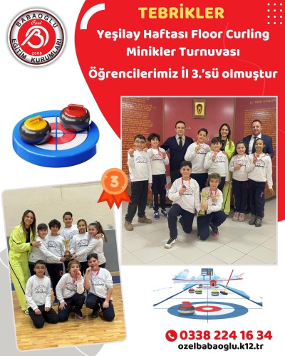  Floor Curling Minikler Turnuvası’nda İl 3'lüğü!