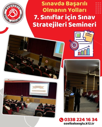 “Sınavda Başarılı Olmanın Yolları – Sınav Stratejileri” Semineri 