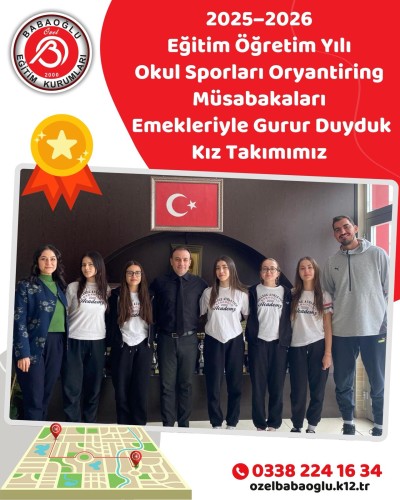 Okul Sporları Oryantiring Müsabakaları  Kız Takımımız!