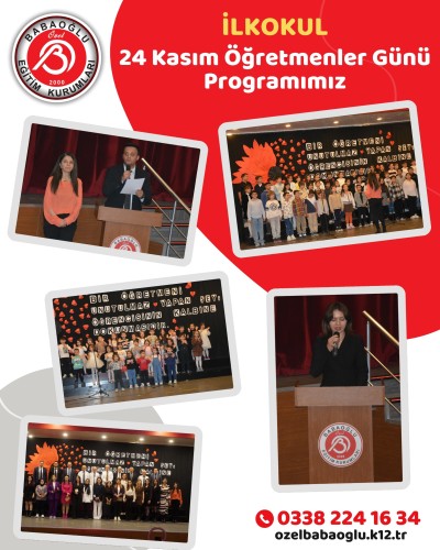İlkokul 24 Kasım Öğretmenler Günü Programımız!