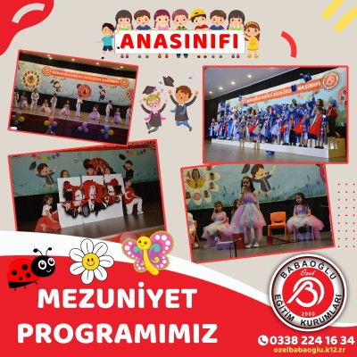 ANASINIFI MEZUNİYET PROGRAMIMIZDAN KARELER