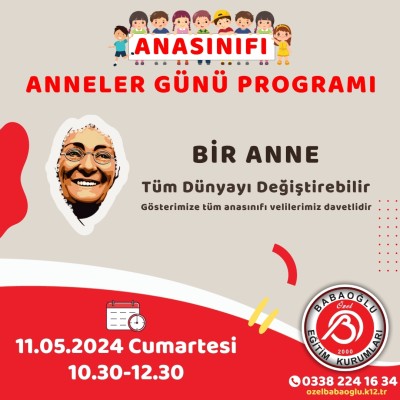 ANASINIFI ANNELER GÜNÜ PROGRAMI