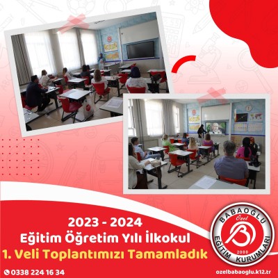 2023-2024 EĞİTİM ÖĞRETİM YILI İLKOKUL 1. VELİ TOPLANTIMIZI TAMAMLADIK