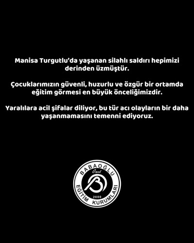Manisa Turgutlu’da yaşanan silahlı saldırı hepimizi derinden üzmüştür.